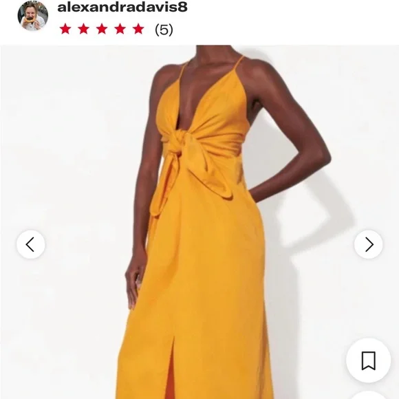 NWOT Mara Hoffman Lolita tie front dress - Picture 6 of 8